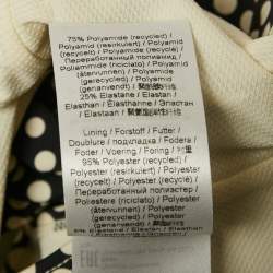 Pre Owned Ganni Black/White Polka Dots Jersey Cutout Bralette S