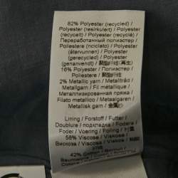 مملوكة مسبقًا فستان جانى رمادي لوريكس جاكار بطبقات قصير مقاس صغير جدًا (إكس سمول)