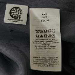 مملوكة مسبقًا فستان جانى رمادي لوريكس جاكار بطبقات قصير مقاس صغير جدًا (إكس سمول)