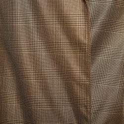 Ganni Beige Silk Check Pattern Blazer And Trouser Suit M