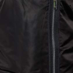 Pre Owned Ganni  Black Synthetic Quilted Pocket Sleeveless Zip Front Mini Dress M