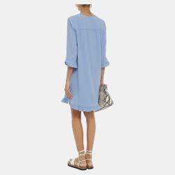 Pre Owned Ganni Polyester Mini Dress EU 38