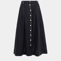 Ganni Linen Midi Skirt EU 38