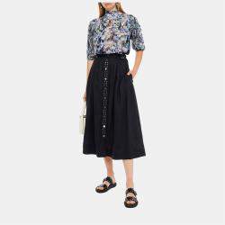 Ganni Linen Midi Skirt EU 38