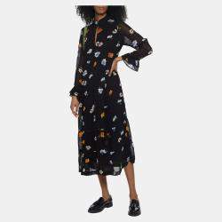 Pre Owned Ganni Viscose Midi Dress EU 34