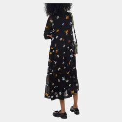 Pre Owned Ganni Viscose Midi Dress EU 34