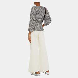 Pre Owned Ganni Viscose 3 Quarter Sleeves Top EU 42