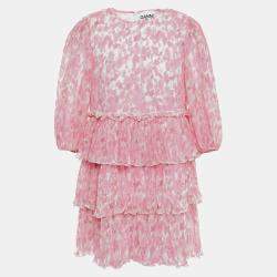 Pre Owned Ganni Poliestere riciclato Mini Dress EU 42