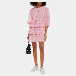 Pre Owned Ganni Poliestere riciclato Mini Dress EU 42