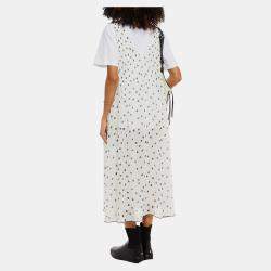 Pre Owned Ganni Poliestere riciclato Midi Dress EU 38