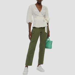 Pre Owned Ganni Silk 3 Quarter Sleeves Top EU 42