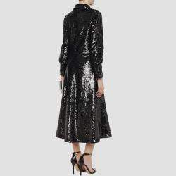 Pre Owned Ganni Polyester Midi Dress EU 34