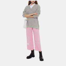 Pre Owned Ganni Alpaca V-Neck Sweaters M