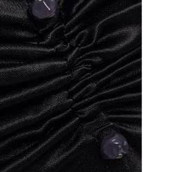 Pre Owned Ganni Black Satin Midi Skirt L (EU 40)