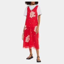 Pre Owned Ganni Poliestere riciclato Midi Dress EU 34