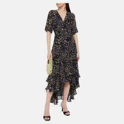 Pre Owned Ganni Viscose Midi Dress EU 36