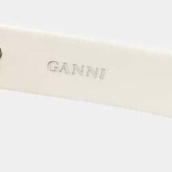 Ganni Orange/White Ines 2 Square Sunglasses