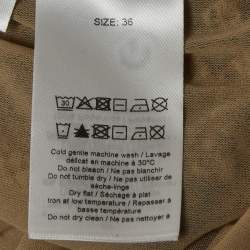 Pre Owned Ganni Brown Snake Print Jersey Ruched Mini Dress S