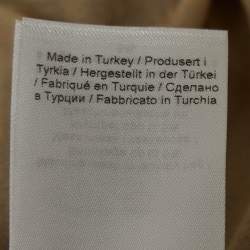 Pre Owned Ganni Brown Snake Print Jersey Ruched Mini Dress S