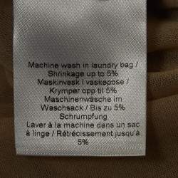 Pre Owned Ganni Brown Snake Print Jersey Ruched Mini Dress S