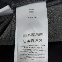 Pre Owned Ganni Grey Stretch Crepe Formal Trousers S 