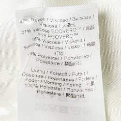 Pre Owned Ganni Grey Striped Crepe Button Front Pants Suit L