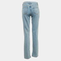 Ganni Blue Denim Straight Leg Jeans S Waist 25"
