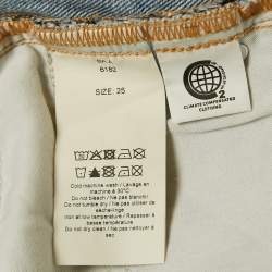 Ganni Blue Denim Straight Leg Jeans S Waist 25"