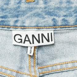 Ganni Blue Denim Straight Leg Jeans S Waist 25"