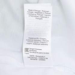 Pre Owned Ganni White Fun Bunny Print T-Shirt L