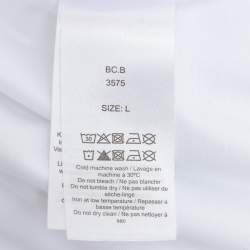 Pre Owned Ganni White Fun Bunny Print T-Shirt L