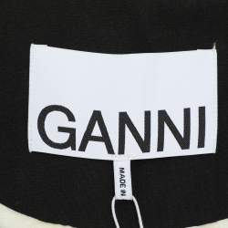 Ganni Black Cotton Cropped Jacket L