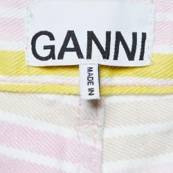 Ganni Multicolor Striped Denim Stary Tapered Jeans L/Waist 32"