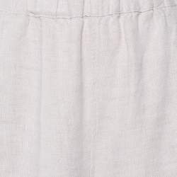 Pre Owned Ganni Pale Purple Hemp Baggy Trousers XL