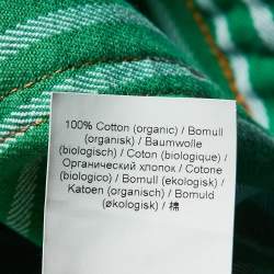 Ganni Green Striped Cotton Stary Baggy Jeans L/Waist 33"