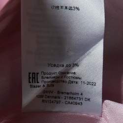 Ganni Pink Poplin Button Front Oversized Blazer L/XL
