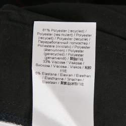 Pre Owned Ganni Navy Blue Pinstripe Gabardine Pants S