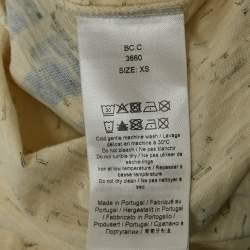 Ganni Cream Have a Nice Day Print Jersey T-Shirt XS