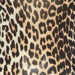 Ganni Brown Animal Printed Jersey Bodysuit S