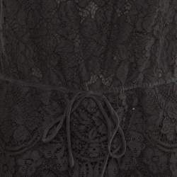 Ganni Black Lace Ruffle Jumpsuit M