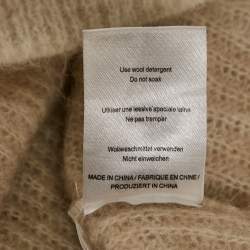 Ganni Beige Mohair Oversized Cardigan XS