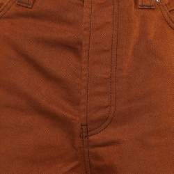 Pre Owned Ganni Brown Denim Knee Length Shorts M