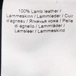 Pre Owned Ganni Black Leather Button Front Wide Sleeve Shirt Jacket L