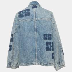 Pre Owned Ganni Blue Denim Oversized Jacket S