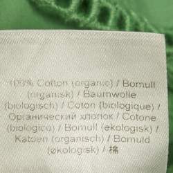 Pre Owned Ganni Green Broderie Anglaise Cotton Midi Dress S 