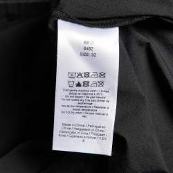 Pre Owned Ganni Black Cotton Blend Contrast Stitch Detail Belted Jumpsuit XS