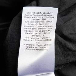 Pre Owned Ganni Black Cotton Blend Contrast Stitch Detail Belted Jumpsuit XS