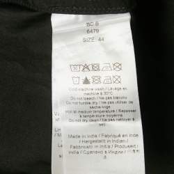 Pre Owned Ganni Black Poplin Back Open Mini Dress XL