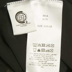 Pre Owned فستان غاني بني نقشة الفهد كريب دي شين مطوي قصير جدًا مقاس صغير جدًا / صغير جدًا