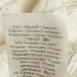 مملوكة مسبقًا Ganni Cream Floral Print Satin Crinkled Wrap Dress M